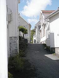 typisches Straßenbild in Kragerø-City