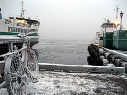 Gerade mal winterlich: Blick auf den Oslofjord