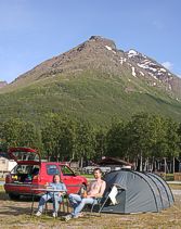 Campingglück am Ramfjord bei Tromsø