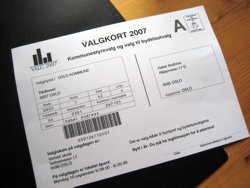 Wahlschein für die Kommunalwahl